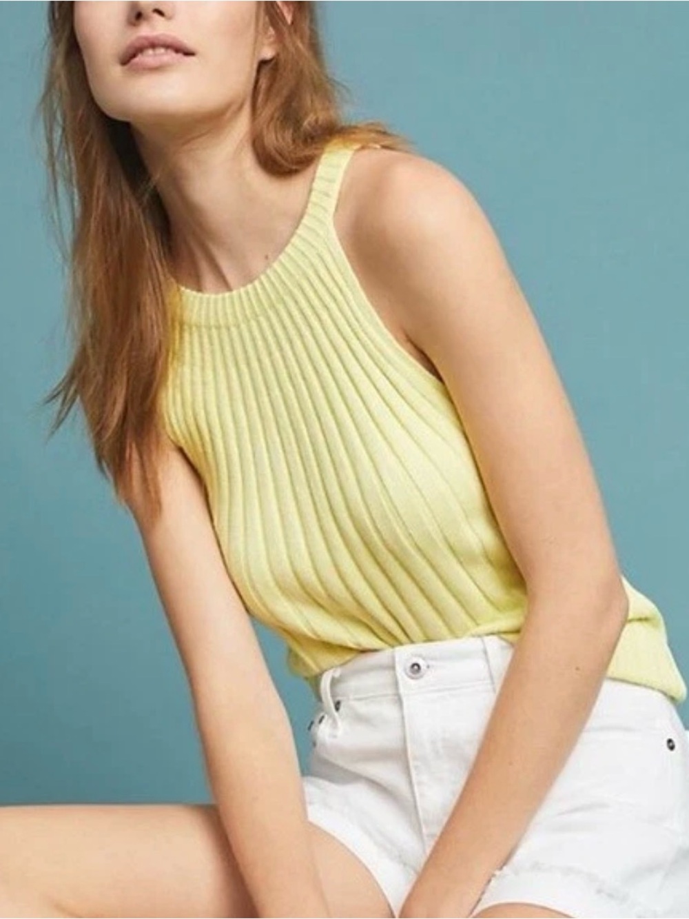 NWT Anthropologie Zadkine Ribbed Sleeveless Sweater Top